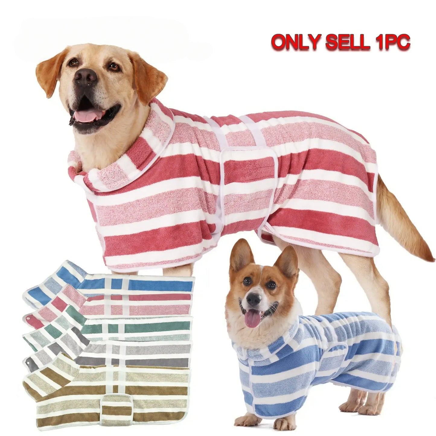 Quick-Drying Dog Bathrobe