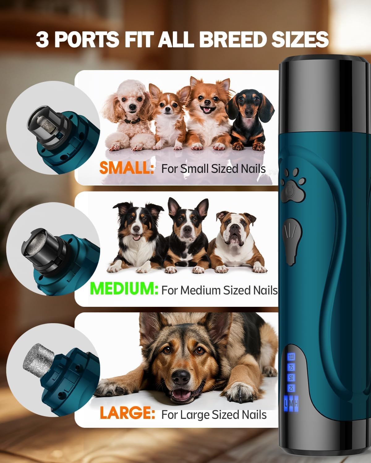 Electric Dog Nail Grinder & Trimmer Kit