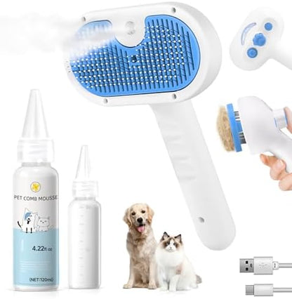 3-in-1 Ultrasonic Pet Steam Brush