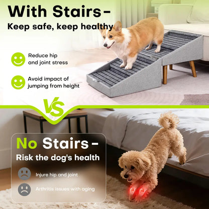 Premium Wooden Pet Ramp Ottoman Stairs