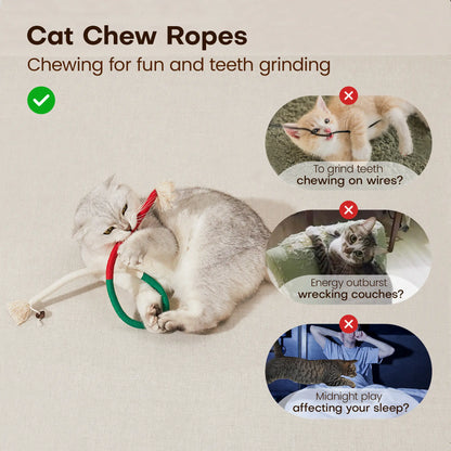 3-Pack Durable Cat Chew Rope Toys