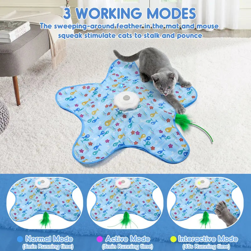 Automatic Moving & Rechargeable Teaser for Indoor Cats