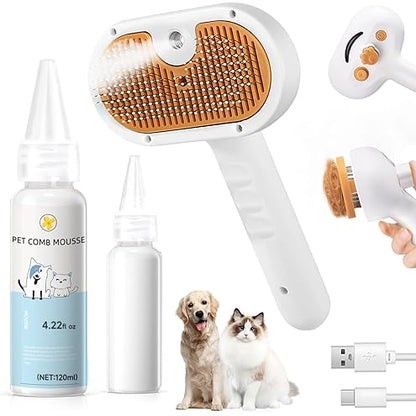 3-in-1 Ultrasonic Pet Steam Brush