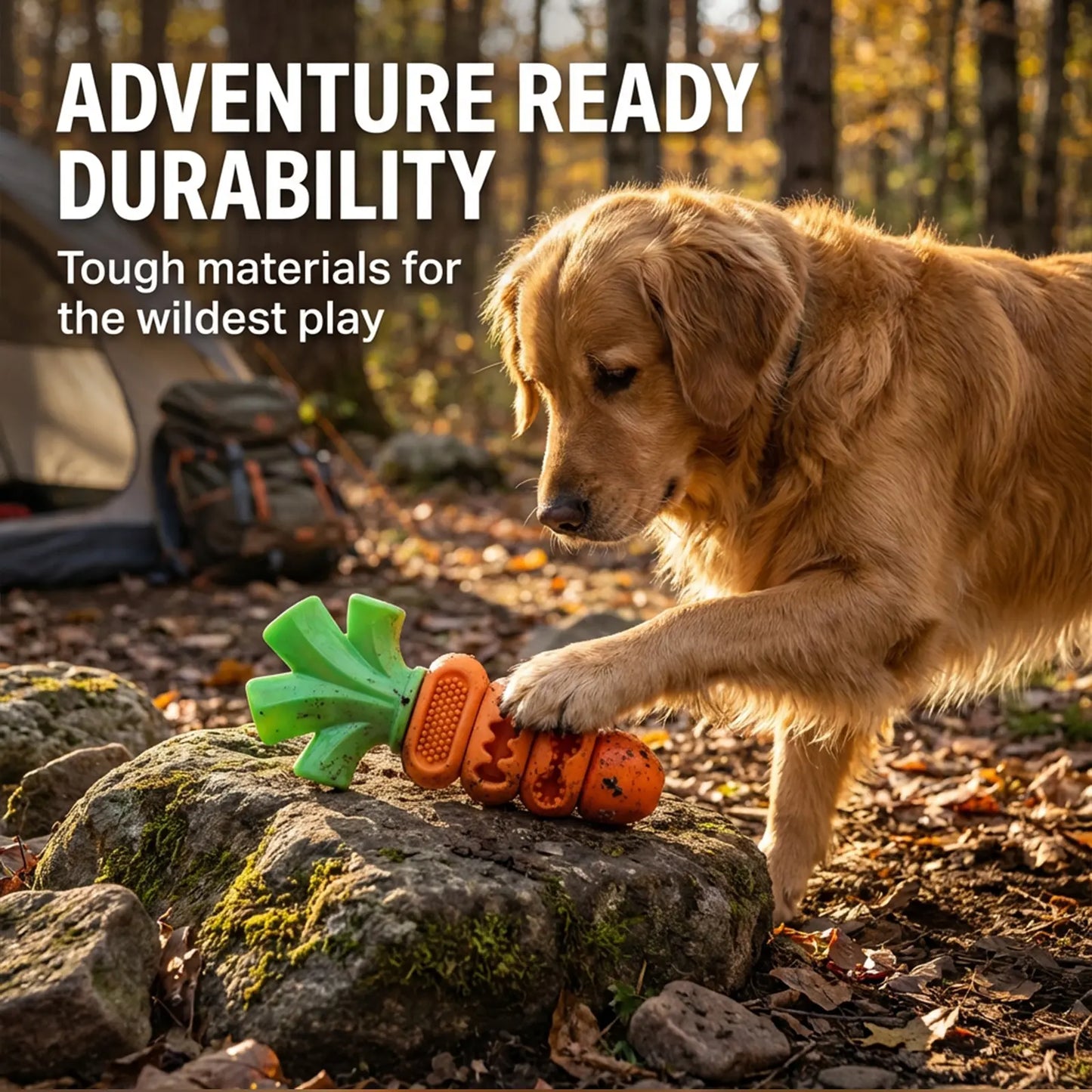 Durable Carrot Leaf Design Dog Chew Toy