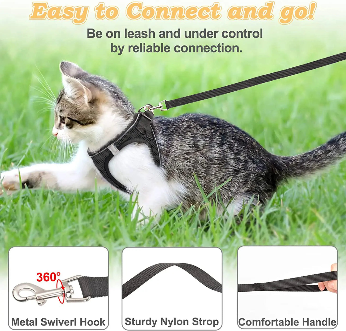 Ultimate Escape-Proof Cat Harness & Leash Set