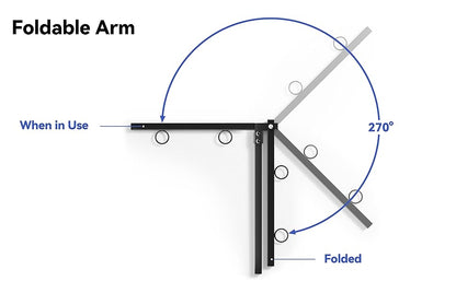 Foldable Dog Grooming Arm with Clamp & Hammock