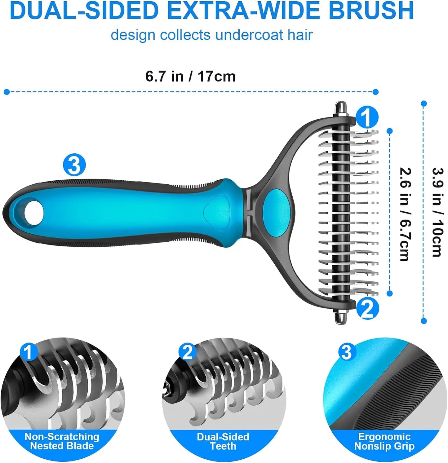 Double-Sided Pet Grooming Brush