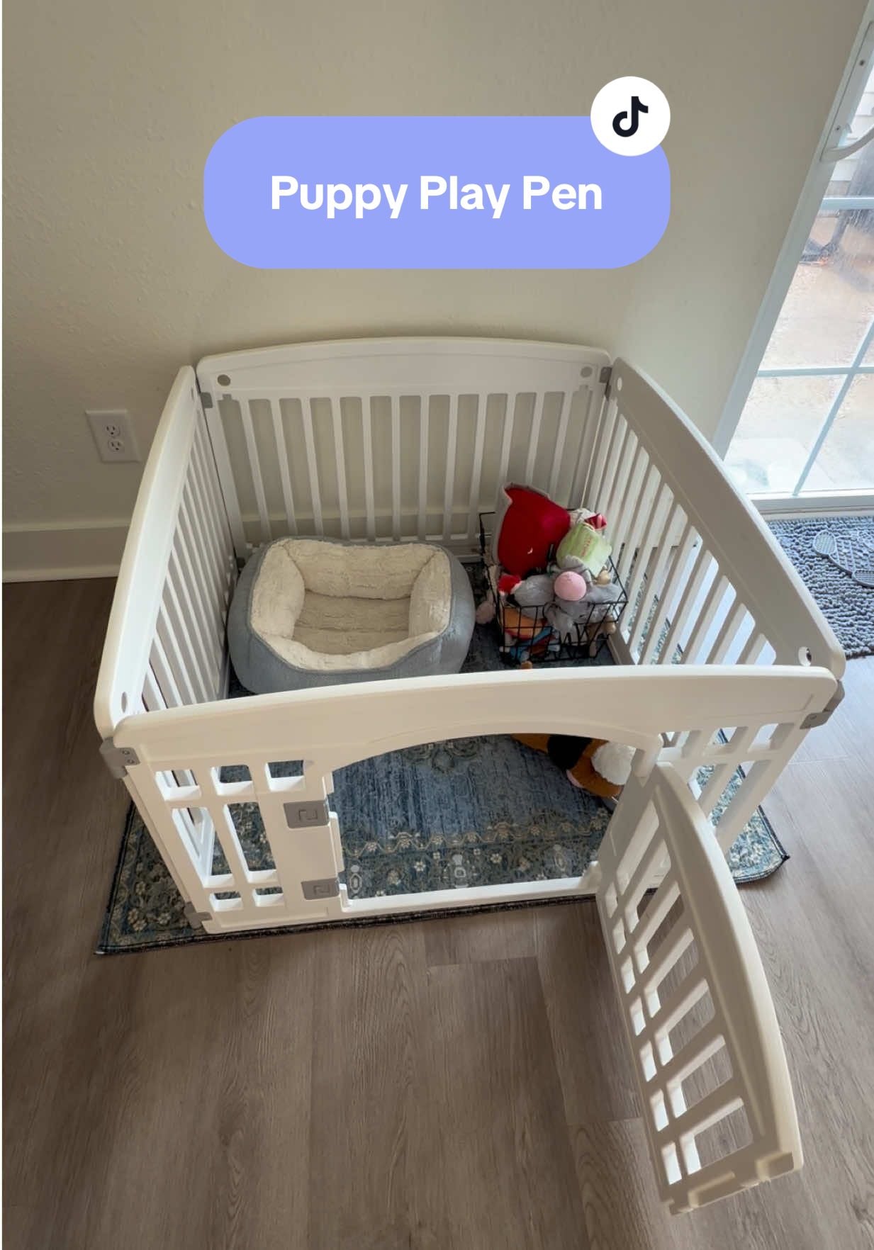 Plastic Pet Playpen with Lockable Safety Door