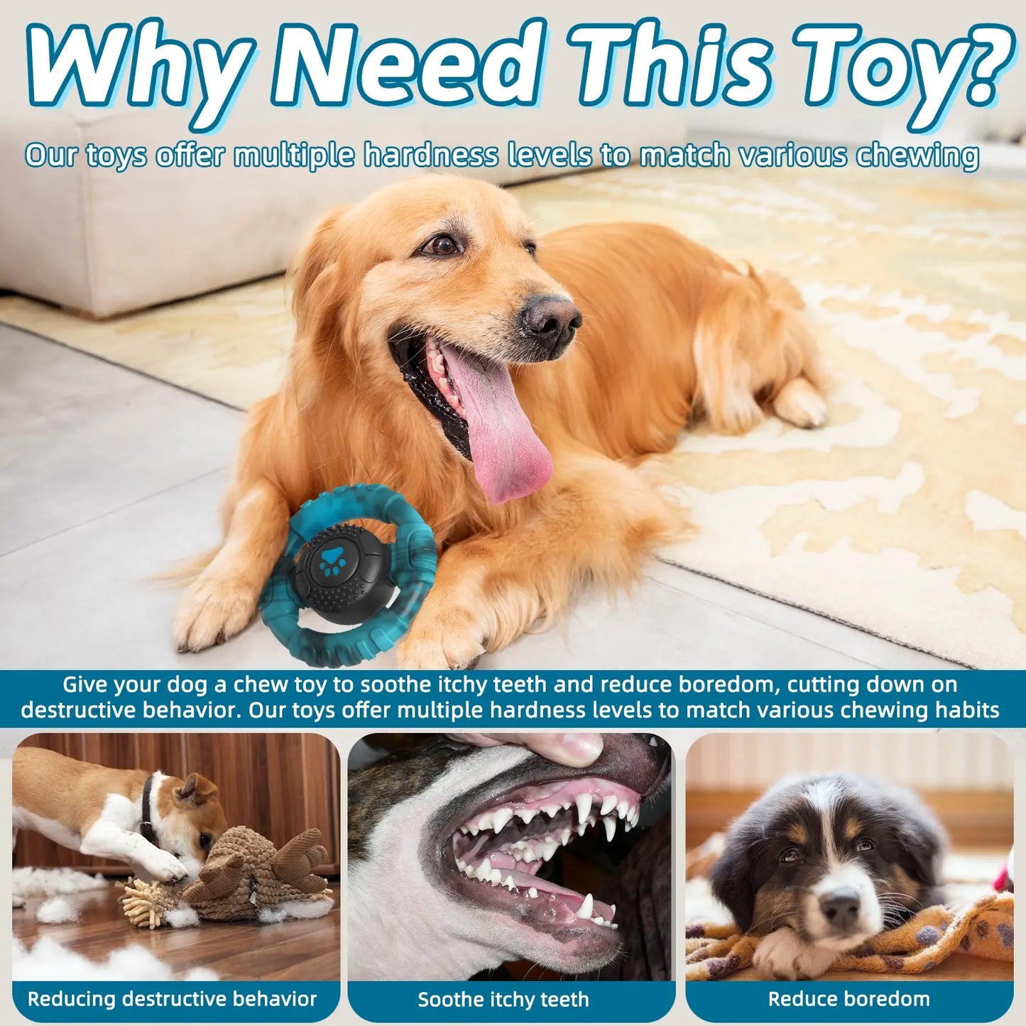Nylon & Rubber Interactive Toy with Voice Activation