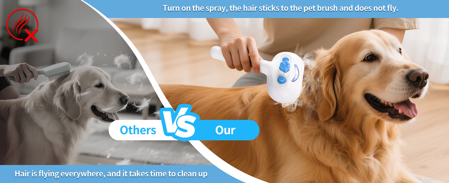 3-in-1 Ultrasonic Pet Steam Brush