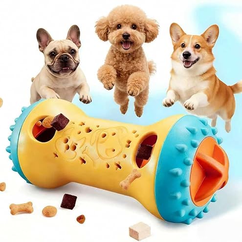 Adjustable Treat Dispensing-Roller Durable Nylon Bone Puzzle