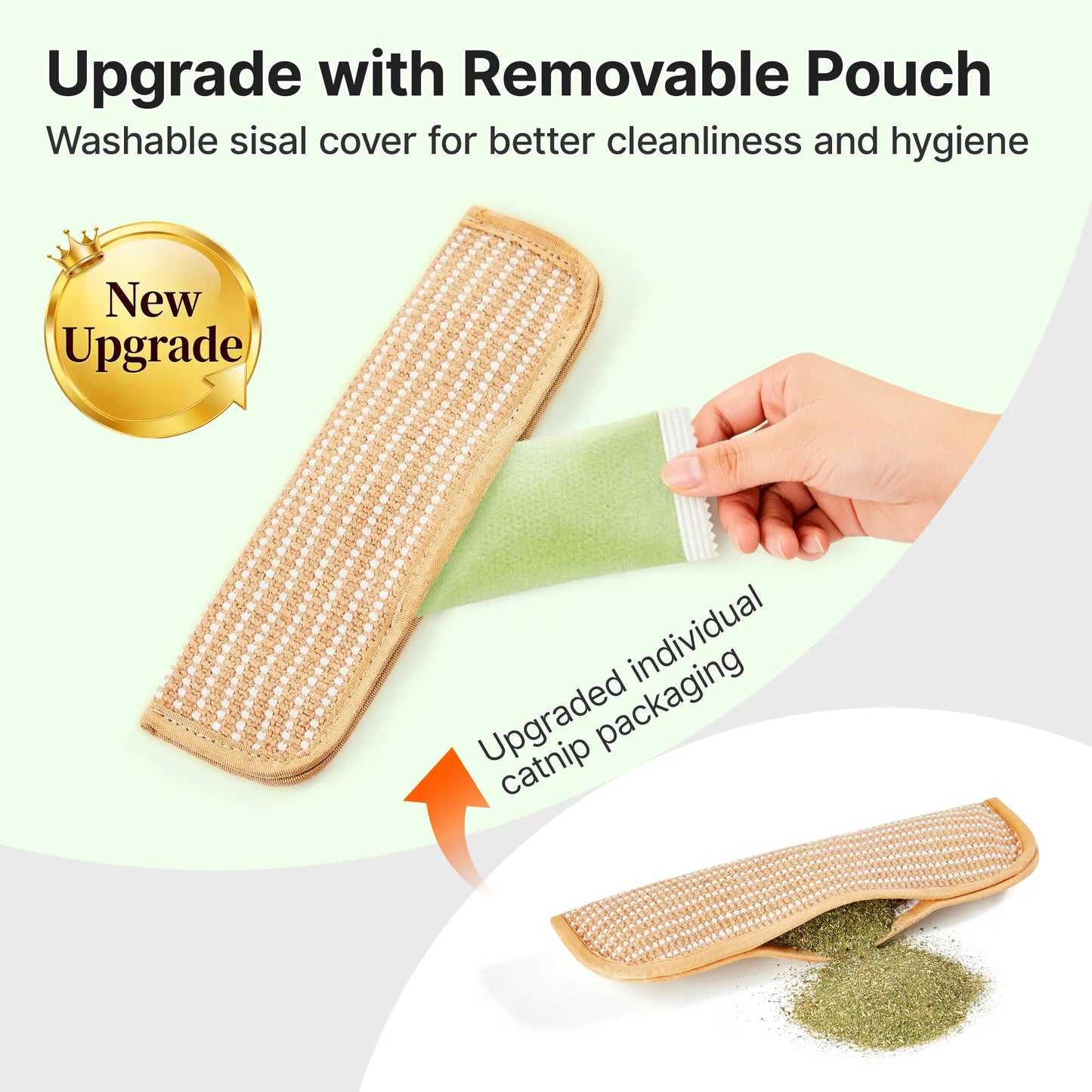 Organic Catnip Filled Plush Cat Chew & Scratch Toy