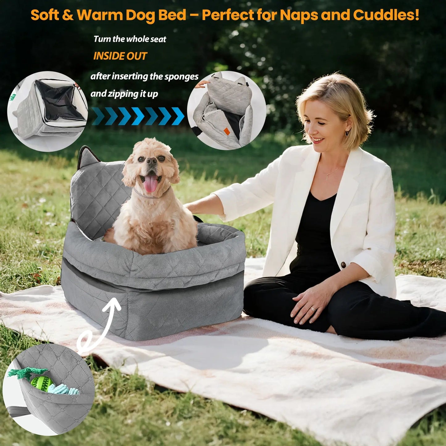 Memory Foam Dog Car Seat