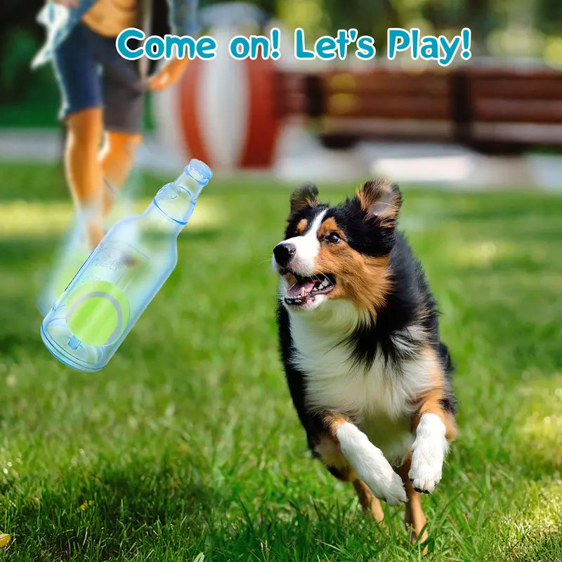 Squeaky Tennis Ball in a Bottle for Aggressive Chewers