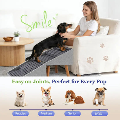 Premium Wooden Pet Ramp Ottoman Stairs