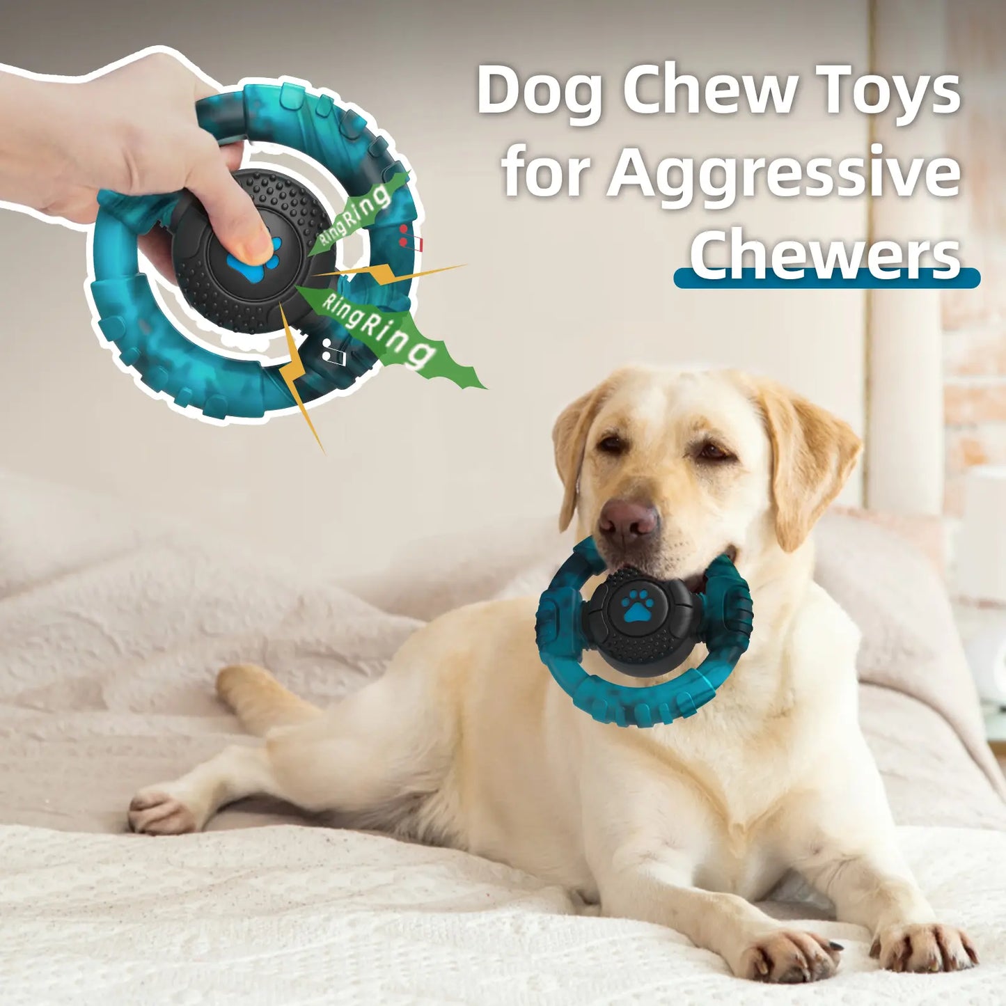 Nylon & Rubber Interactive Toy with Voice Activation