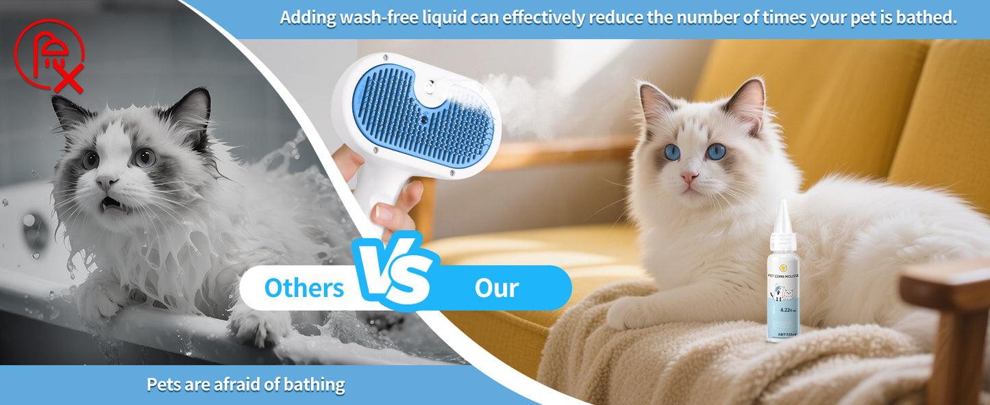 3-in-1 Ultrasonic Pet Steam Brush