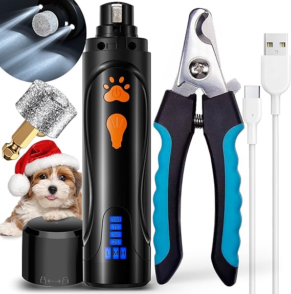 Electric Dog Nail Grinder & Trimmer Kit