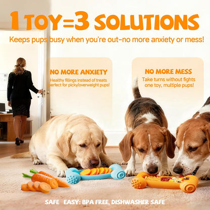 2-Pack Freezable Dog Lick Bone