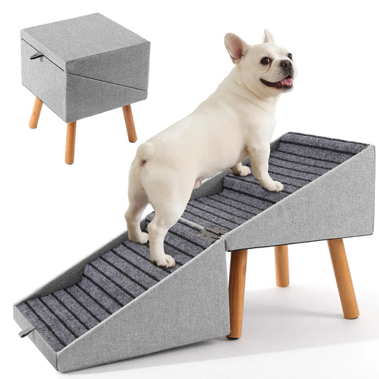Premium Wooden Pet Ramp Ottoman Stairs