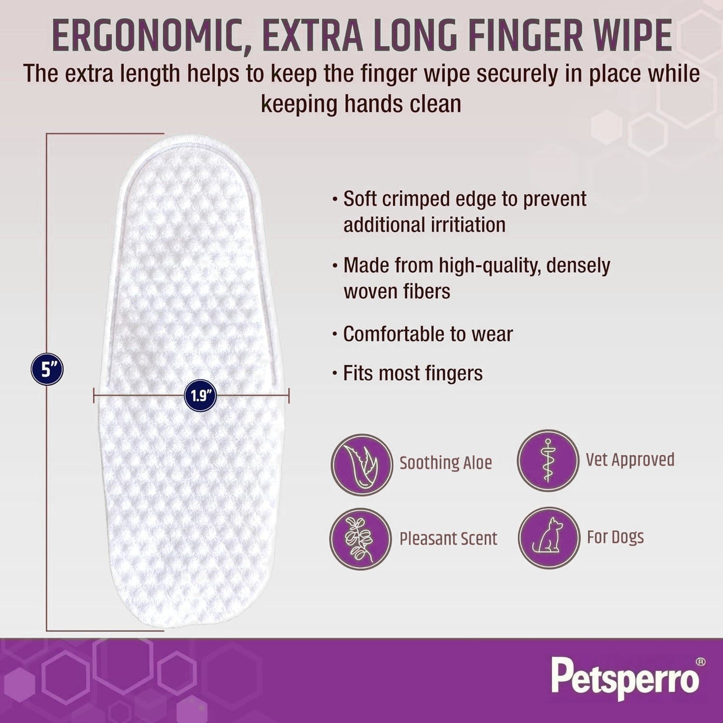 Dog Ear Cleaning Finger Wipes with Aloe Vera & Eucalyptus