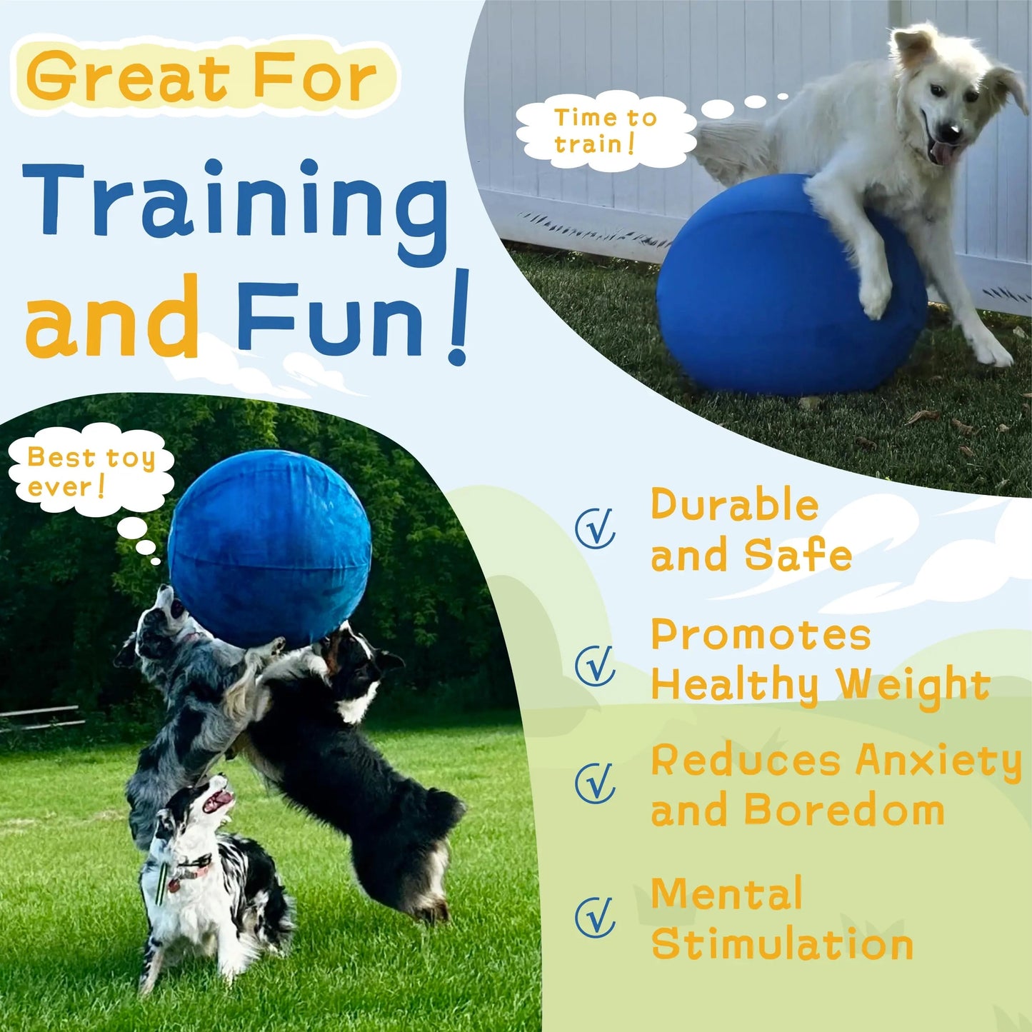 Inflatable Herding Ball for Dogs