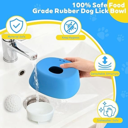 Interactive Slow Feeder Dog Bowl for Liquids