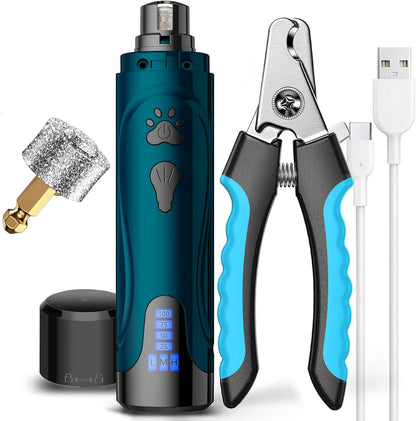 Electric Dog Nail Grinder & Trimmer Kit