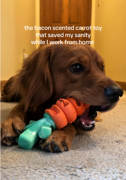 Durable Carrot Leaf Design Dog Chew Toy
