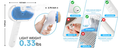 3-in-1 Ultrasonic Pet Steam Brush