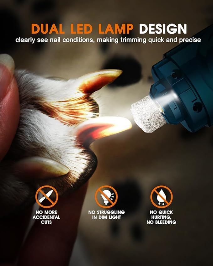 Electric Dog Nail Grinder & Trimmer Kit