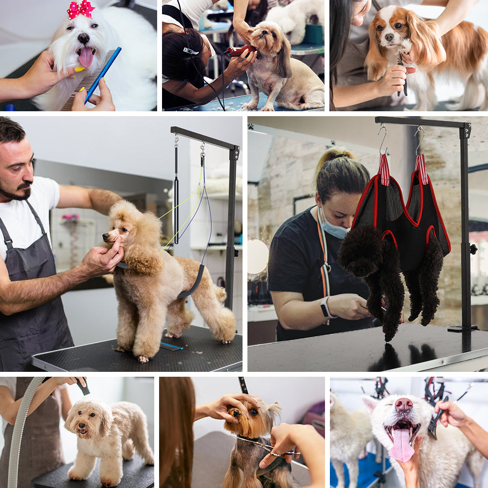 Foldable Dog Grooming Arm with Clamp & Hammock