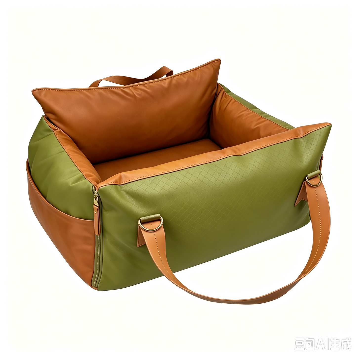 Olive Green Luxury Dog Car Seat