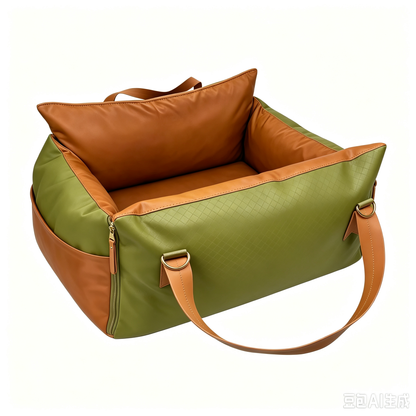 Olive Green Luxury Dog Car Seat