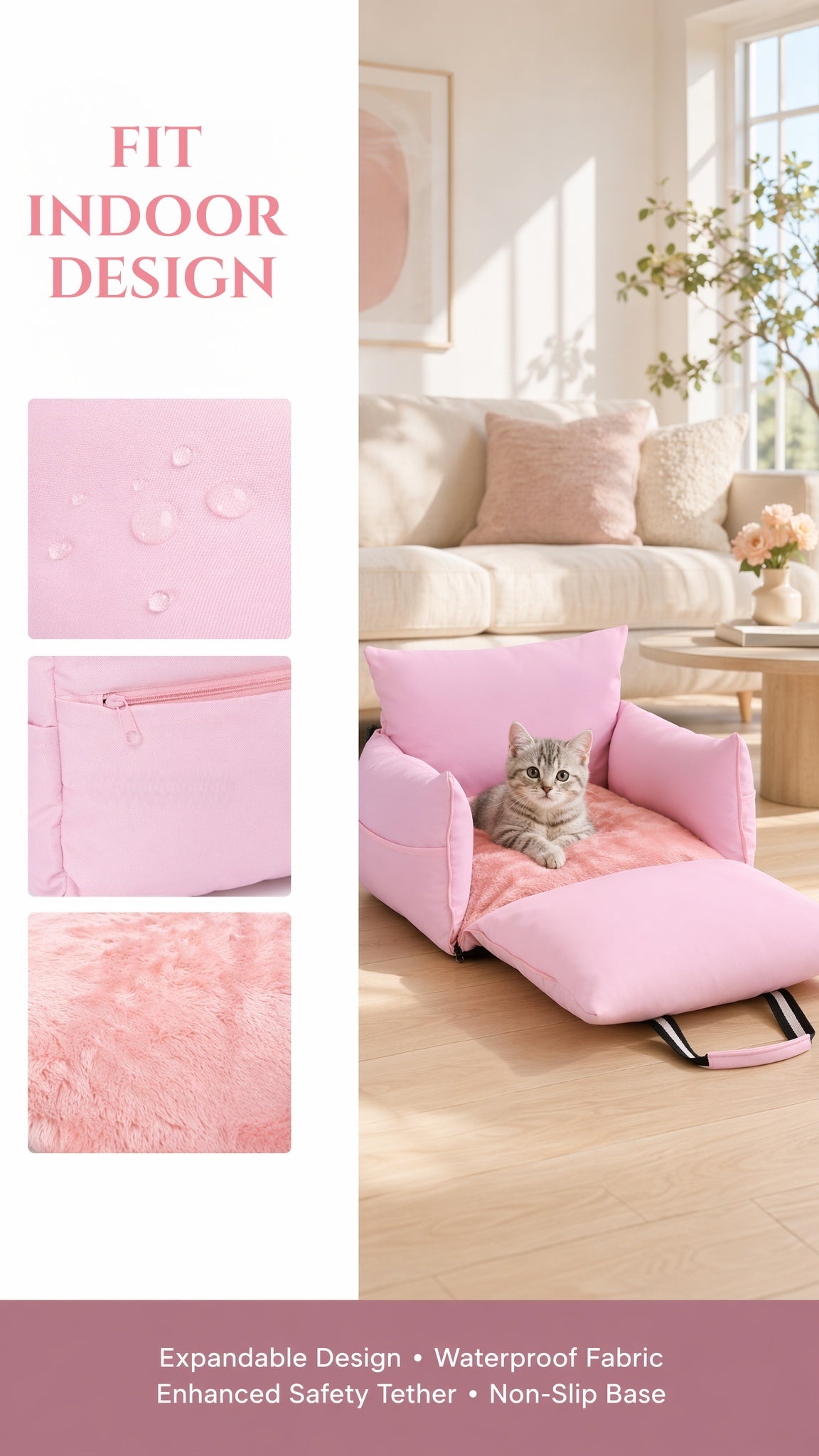 Pink - Pet Travel Car Seat