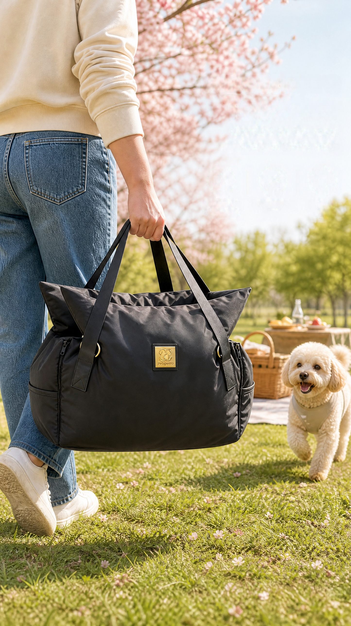 Black Luxury Dog Car Seat