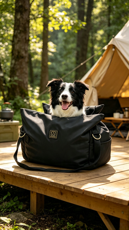 Black Luxury Dog Car Seat