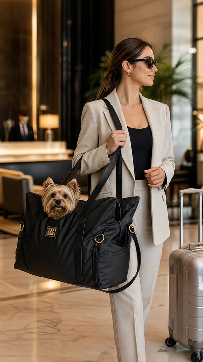 Black Luxury Dog Car Seat