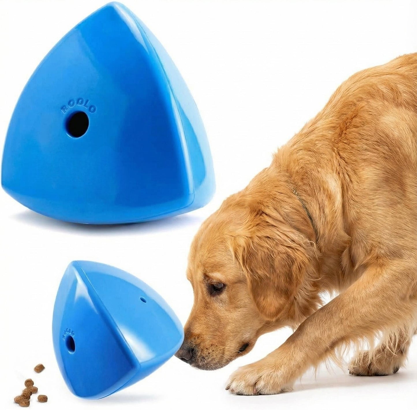 Interactive Dog Treat Dispenser & Puzzle Feeder – Unique Self-Propelling Roller Toy
