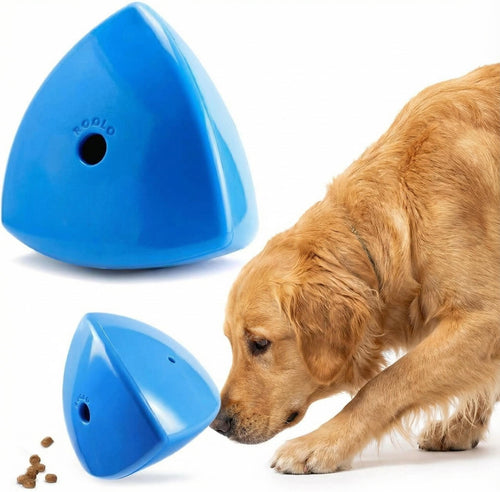 Interactive Dog Treat Dispenser & Puzzle Feeder – Unique Self-Propelling Roller Toy