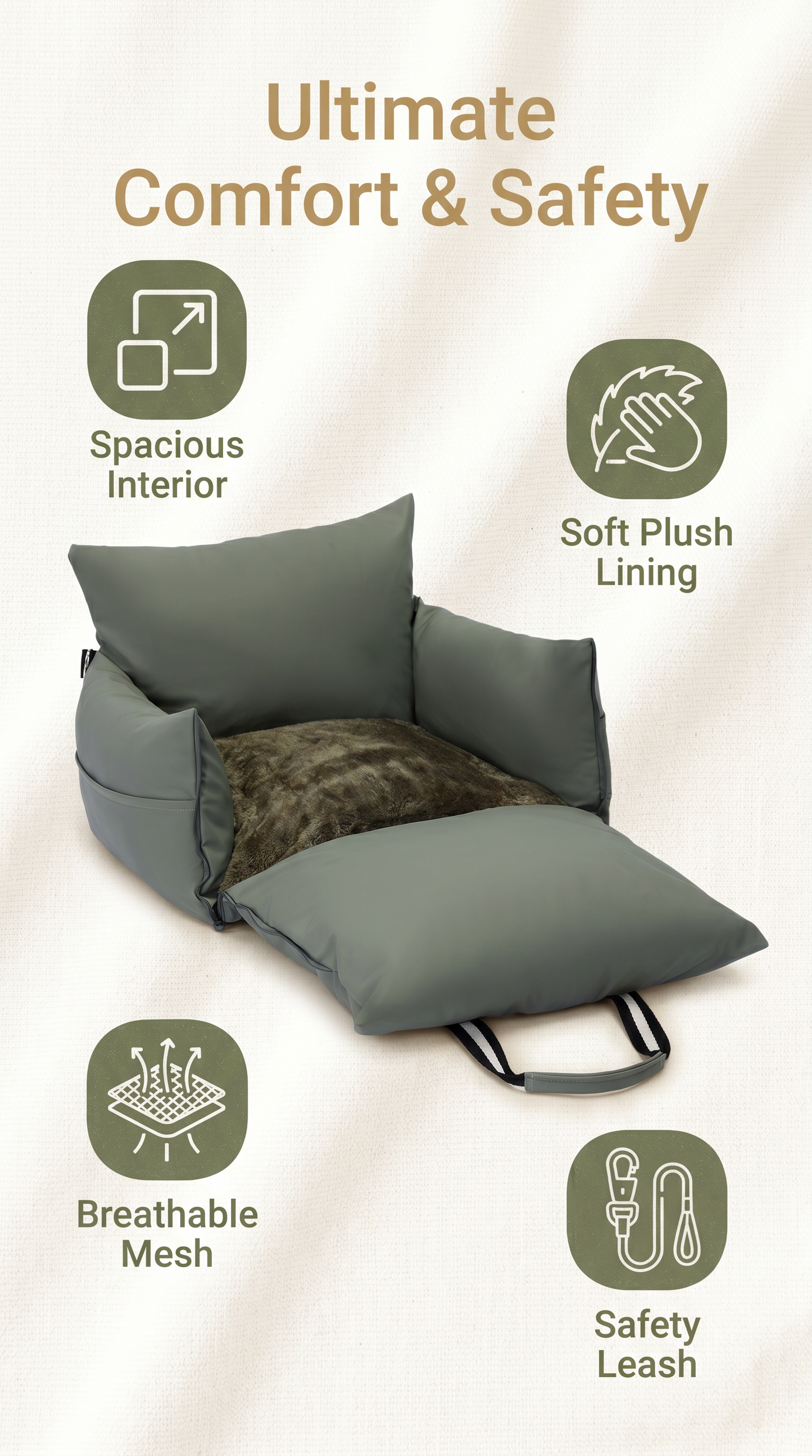 Green - Pet Travel Car Seat