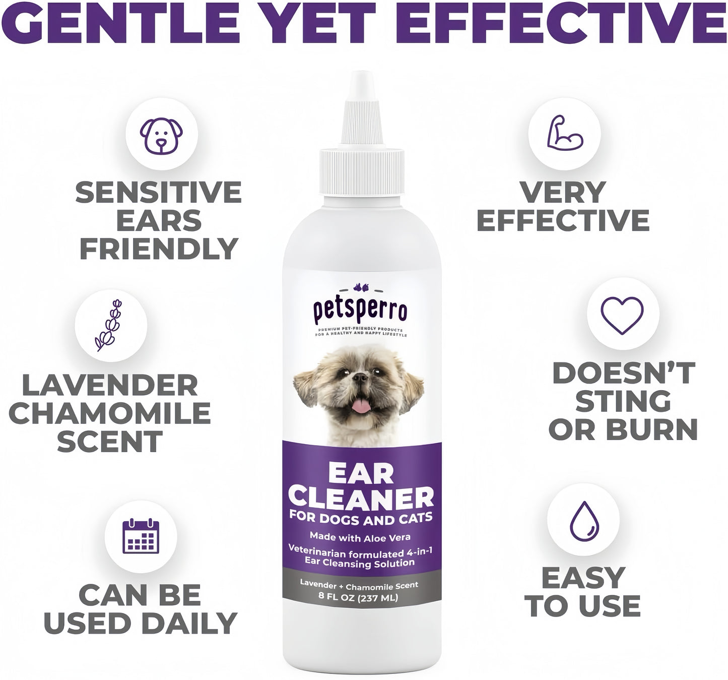 PH-Balanced Pet Ear Wash for Routine Hygiene