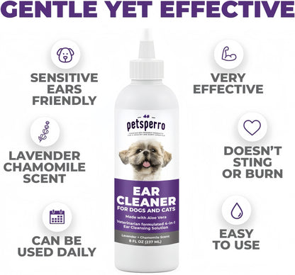 PH-Balanced Pet Ear Wash for Routine Hygiene