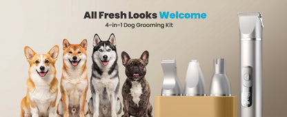 4-in-1 Rechargeable Dog Grooming Kit