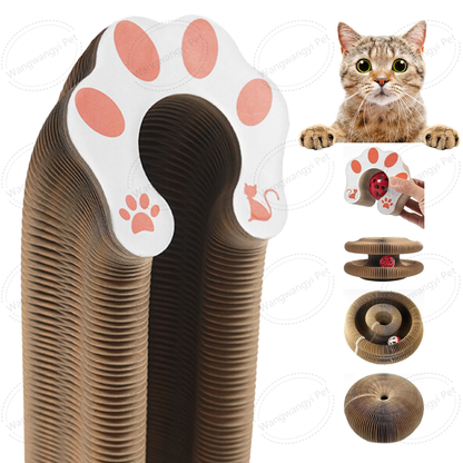 Magic Organ Foldable Cat Scratcher with Interactive Bell Ball