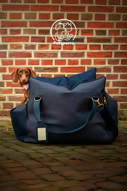 Navy Blue Luxury Dog Car Seat
