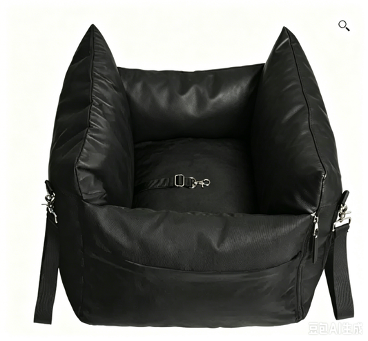 Black Luxury Dog Car Seat