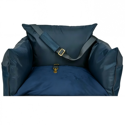 Navy Blue Luxury Dog Car Seat