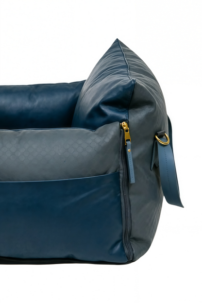 Navy Blue Luxury Dog Car Seat