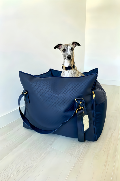 Navy Blue Luxury Dog Car Seat